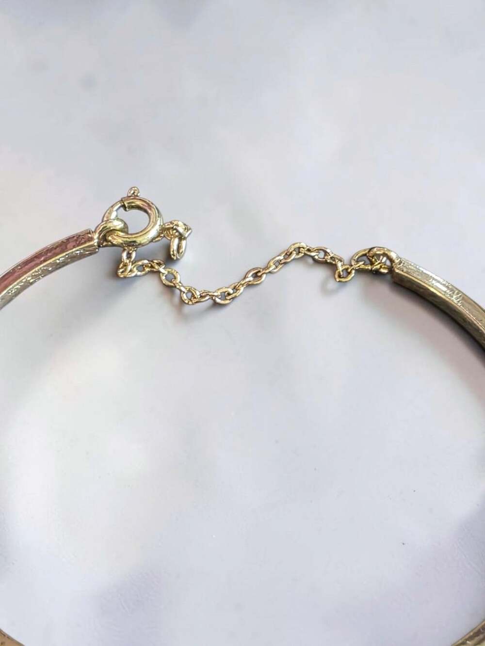 Gold Tone Rhinestone V Shape Cuff Bracelet - Picture 3 of 4